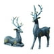 thumbnail image 2 of Escultura de resina nórdica Estatuas de ciervos de piezaza Reno de Navidad Decoración para hogar pequeña sa de TV Azul Perfecl Estatuilla de interior de automóvil, 2 of 8