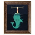 thumbnail image 2 of Gango Home Decor King of The Narwhals; One 11x14in Art Print in Gold Trim Brown Frame, 2 of 4