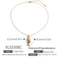 thumbnail image 2 of NICKSUN 18K Gold-Plated Stainless Steel Color-Dipped Fish Pendant Necklace - Minimalist Nautical Fashion Jewelry for Women, 2 of 8