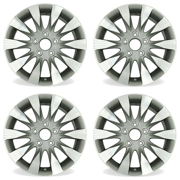 For Honda Civic OEM Design Wheel 16" 16X6.5 Machined Grey 2009-2011 Set of 4 Replacement Rim