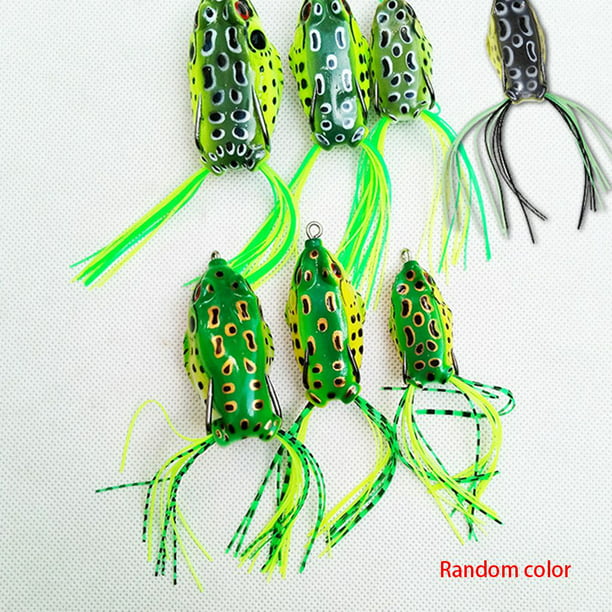 Guardoinrt Rubber Frog Lures Soft Baits with Dual Hook Barb Lures