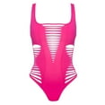 thumbnail image 2 of Elainilye Fashion One Piece Swimsuit Women Comfortable Bikini Puncture One-piece Sexy Plain Color Swimsuit Bikinis Tops,Pink, 2 of 3