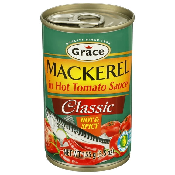 Grace Hot & Spicy Mackerel in Tomato Sauce, 5.5 oz