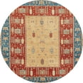 thumbnail image 1 of Ahgly Company Indoor Round Abstract Brown Abstract Area Rugs, 5' Round, 1 of 6