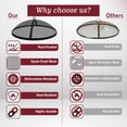 thumbnail image 3 of Febtech Fire Pit Spark Screen 36 Inch Round Lid, Heavy Duty Fire Pit Steel Mesh Screen Ember Arrester Lid with Hook for Outdoor Fire Pits Fireplace Fire Pit Insert Liner Replacement Screen, 3 of 17