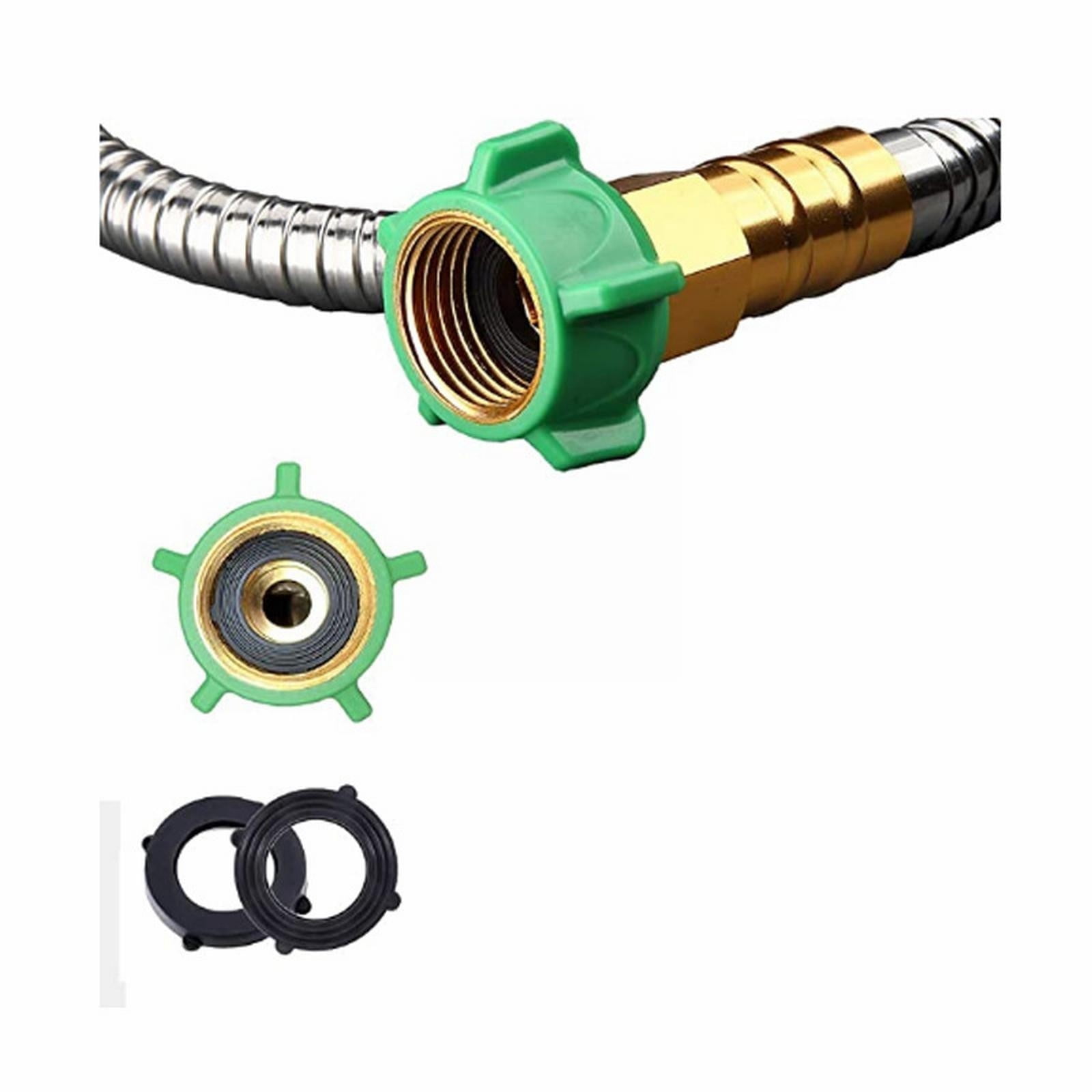 (Clearance) pdqouc 304 Stainless Steel Garden Hose with Female to Male Metal Connector, Anti-Leakage, Flexible & Lightweight Kink Free Water Hose, Easy to Use & Store