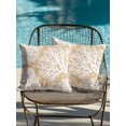 thumbnail image 3 of Outdoor Pillows Waterproof, Beige Coral Coastal Throw Pillows with Inserts Included, Summer Nautical Ocean Beach Indoor Outdoor Decorative Lumbar Pillow for Bed/Couch/Patio 18"x18", 2Pcs, 3 of 8
