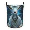 thumbnail image 6 of Lsque Forest Meditating Goat pattern Laundry Hamper Basket, Tall Woven Rope Hamper Basket for Clothes, Lightweight Storage Basket, Collapsible Waterproof-Small, 6 of 8