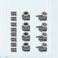 thumbnail image 1 of SHOWERORO 8 Pcs Roues de Douche en Plastique Gris Foncé pour Support de Porte en Verre, 1 of 8