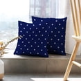 thumbnail image 6 of LALILO Throw Pillow Covers Navy Blue With Little White Flowers Cushion Cover 18" x 18", 2 Pack, 6 of 6