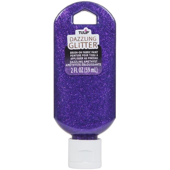 Tulip® Dazzling Glitter BrushOn Fabric Paint 2 fl oz Dazzling Amethyst