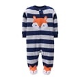 thumbnail image 4 of Newborn Baby Romper 0-12Months 2023 Spring Fall Warm Micro-fleece Infant Unicorn Printed Babe Boy Girl Clothing Jumpsuit Footed, 4 of 5