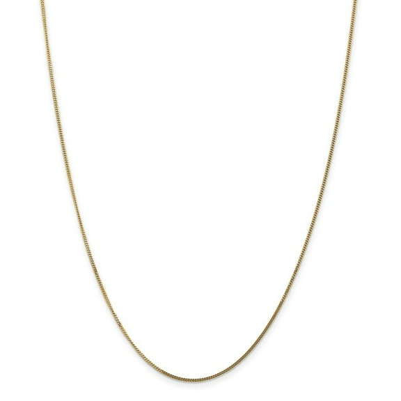 14k Yellow Gold 1.3mm Curb Pendant Chain Necklace - 2.4 Grams - 20 Inch - Spring Ring