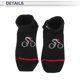 thumbnail image 5 of Calcetines de ciclismo absorbentes de sudor, anti-fricción, calcetines de bicicleta al aire libre negros unisex 1 par letra, 5 of 6
