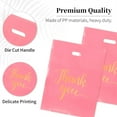 thumbnail image 3 of 50 Pcs Thank You Merchandise Bags,11.8*7.8inch Plastic Shopping Bags for Business,with Handle for Boutiques,Clothes, Wholesale (Pink), 3 of 6