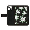 thumbnail image 4 of Allytech iPhone 13 Wallet Case, Chic Flower Pattern PU Leather Shoulder Strap Hand Wrist Cards Holder Stand Protective Flip Folio Cover for Girls Women Phone Case for Apple iPhone 13 - Black, 4 of 14