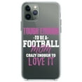 thumbnail image 1 of DistinctInk Clear Shockproof Hybrid Case for iPhone 12 / 12 PRO (6.1" Screen) - TPU Bumper Acrylic Back Tempered Glass Screen Protector - Tough Enough to be a Football Mom Love It, 1 of 2