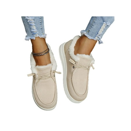 

Woobling Women’s House Slippers Moccasins Slip On Micro Suede Faux Fur Lined Indoor & Outdoor Shoes