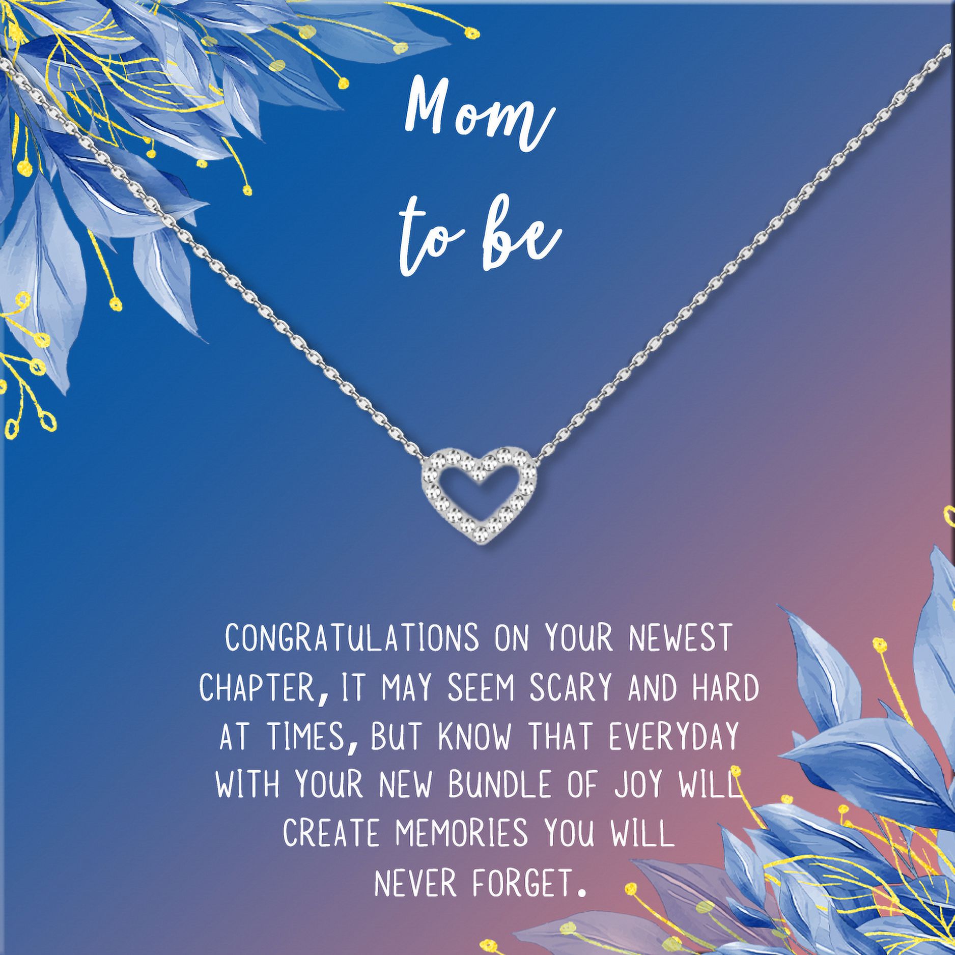 Mom to Be Mother's Day Gift, New Mom Mother's Day Gift, Gift for New Mom, New Mom Gift Box, New Mom Gift for Her, Gifts for New Mom, Congratulations Gift [Silver Heart,Blue-Orange Gradient]