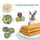 thumbnail image 2 of Juego De Juguetes Para Masticar Conejito De 13 Uds., Rama De Árbol Natural, Aperitivos Para Mascotas, Juguetes Para Masticar Mascotas Para Conejos, Hámsteres, Loros, Chinchillas Monstrate PT000756-00, 2 of 7