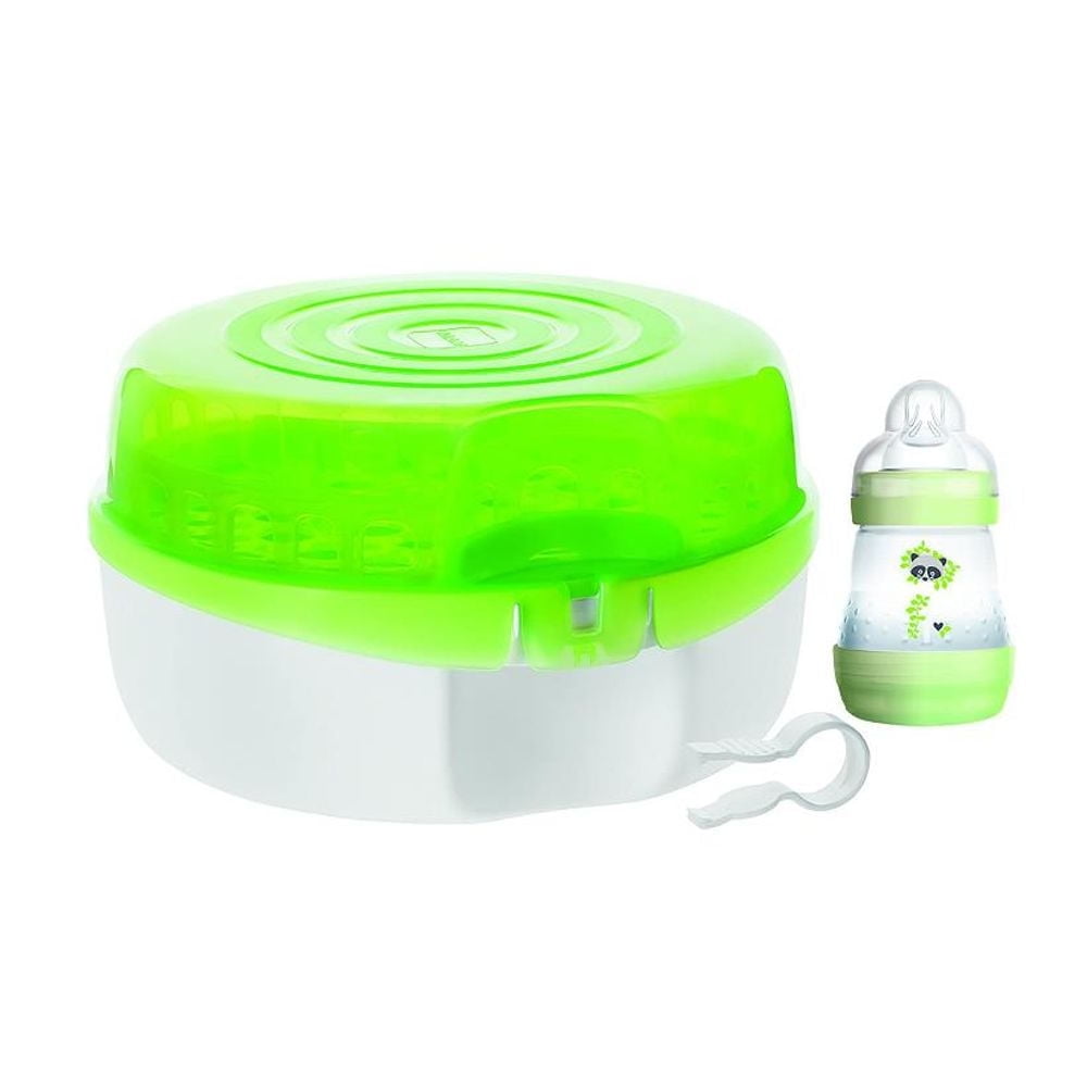 MAM Baby Bottle Sterilizer, Microwave Steam Baby Bottle Sterilizer with