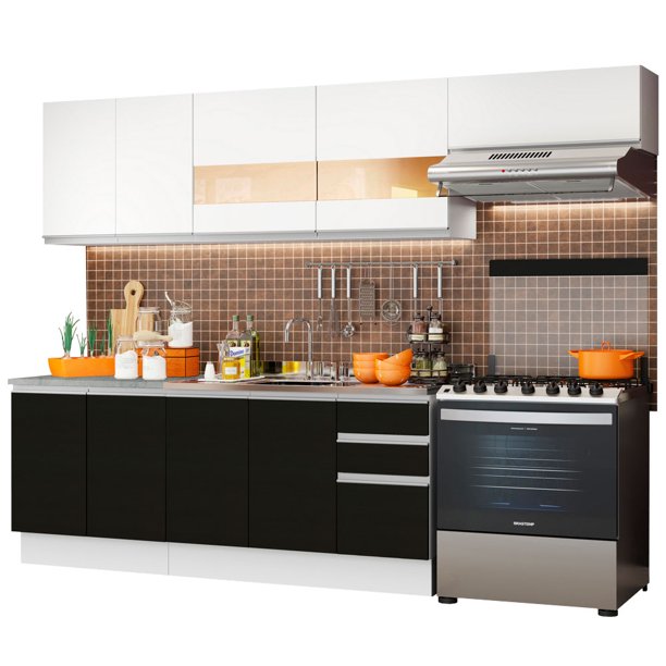 Cocina Integral Completa Modular Madesa Marcela 280cm BN 03