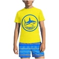 thumbnail image 2 of Fnooota Boys Rash Guard Swimsuits 2 Piece, Summer Short Sleeve Printed Boys'Swimwear Kids Bathing Suits Multicolor Size 14, 2 of 8