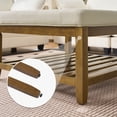 thumbnail image 2 of Square Upholstered Ottoman Coffee Table with Storage Shelf, Linen Fabric, Tufted Top, 31.9"x31.9", Ivory, 2 of 8