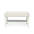 thumbnail image 1 of Krikacy Double Layer Wicker Coffee Table,All-Weather HDPE Hand-Woven Table,for Patio Lawn,Beige, 1 of 6