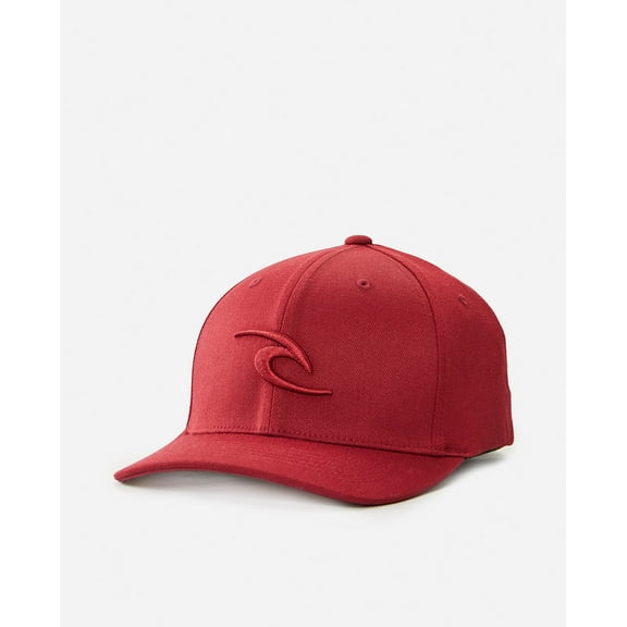 Rip Curl 6 Panel Flexfit Curve Cap ~ Tepan Flexfit burgundy