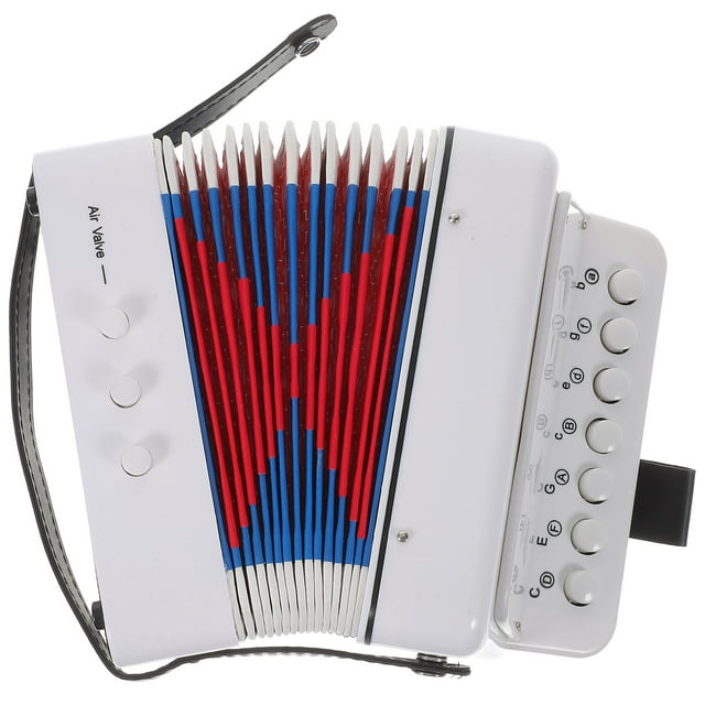 Acordeón de juguete de 7 teclas para niños, instrumento musical educativo para presentaciones en el escenario.