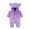 x-Purple1590683, variant on Hifoo Infants Baby Boys Girls Snowsuit Long Sleeve Winter Coat Solid Color Bear Warm Hooded Romper Jumpsuit Lovely Daily Casual Spring Back To School Onesie One-Pieces