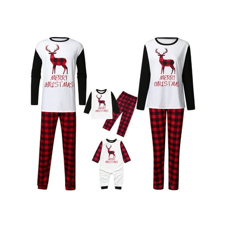 

FSDJHSDH Family Christmas Pajamas Set Parent-Child Long Sleeve Nightwear Sleepsuit Loungewear