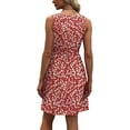 thumbnail image 5 of Women's Summer Dress 2025 A-Line Sleeveless Casual Sundress with Pockets Floral/Solid Frock, 5 of 6