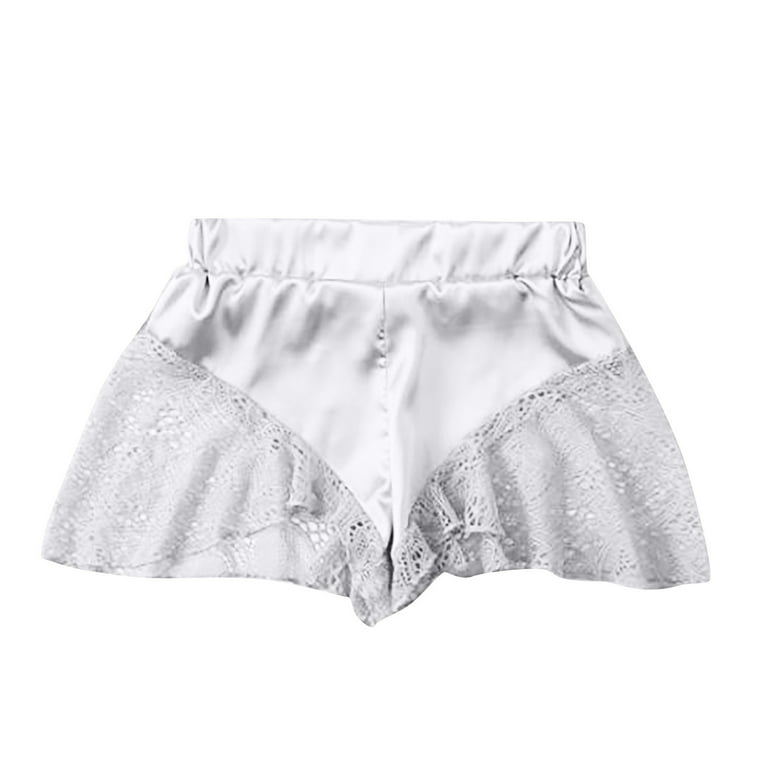 Aislor Women's High Waist Ruffles Shorts Pole Dance Hot Pants Bottoms Mini  Tight Bikini Shorts Blue Small at  Women's Clothing store