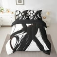 thumbnail image 2 of Erosebridal Futuristic Stripe Bedding Sets Queen Size, Abstract Geometric Comforter Sets with Sheets, Minimalism Decor, Reversible, 2 of 5
