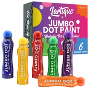 Lartique Bingo Daubers, Washable Dot Markers for Toddlers with Easy Grip, 6 Bright Colors