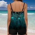 thumbnail image 4 of DHFJKG High Waisted Tankini Sets For Women 2 Piece Swimsuits Floral Tropical Print Swim Tank Top With Shorts Bottom Tummy Control Holiday Beachwear, 4 of 6