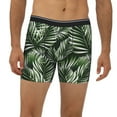 thumbnail image 2 of Salouo Tropical Palm Leaves1 Pattern Men's Boxer Briefs, Soft & Breathable Underwear Elastic Waistband Briefs for Men,1-Pack, 2 of 7