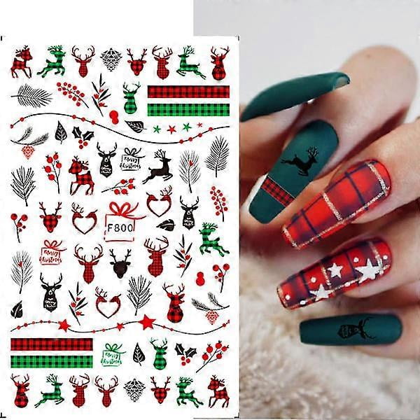 Cute Cartoon Skull Nail Stickers Scary Halloween Decoration Ghost Bat Evil Pumpkin Sliders For Manicure Blood Nail Decals GLF886 F800