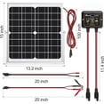 thumbnail image 2 of SOLPERK Solar Panel Kit 20W 12V, Solar Battery Trickle Charger Maintainer + Upgrade Controller + Adjustable Mount Bracket for Boa, 2 of 7