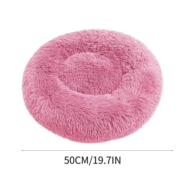 Xihbxyly Cama para Perros, Acogedora Alfombra Redonda para Mascotas, Relleno Suave para Aliviar Las Articulaciones, Borde Elevado para Mayor Seguridad, Uso En Interiores y Exteriores, Perfecta para P