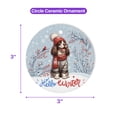 thumbnail image 5 of Hello Winter English Springer Spaniel Smiling in Red Scarf Hat Welcome Christmas Ceramic Round Ornament Springers Dog Lover Gifts Home Tree Decor - 00017, 5 of 5