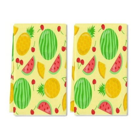

YladaFaie Kitchen Towels Pattern Summer Fruits Dish Towels Tea Towel Nautical Kitchen Towels Hand Towels Autumn Tea Towels Housewarming Gift for Home Set of 2 16 x 24