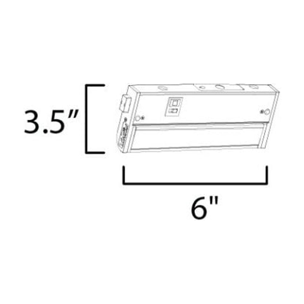 Maxim Lighting 89862SN 6 in. CounterMax 5K 2700-5000K LED Under Cabinet Light, Satin Nickel