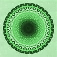 thumbnail image 1 of Ahgly Company Indoor Square Patterned Jade Green Area Rugs, 7' Square, 1 of 6
