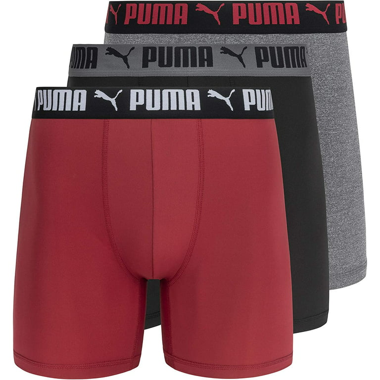 discretie Glimp Inpakken PUMA Mens 3-Pack Athletic Fit Boxer Briefs American Beauty Large -  Walmart.com