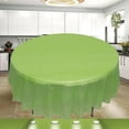 thumbnail image 5 of BAETEUY 84 Inch Round Tablecloth Simple Disposable PE Waterproof Thicker Table Cover Fabric for Home, 5 of 7