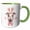 Green/White, variant on 3drose, a Smiling Greyhound Dog Wearing Cute Bunny Ears for Easter, 15oz Mug