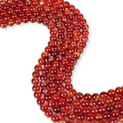 Natural Carnelian Gemstone Beads, Smooth 6mm Round Beads For DIY Making Jewelry